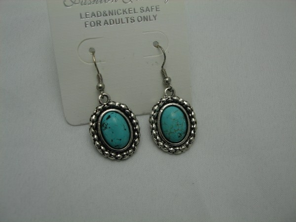 Turquoise Stone Earring in Silver